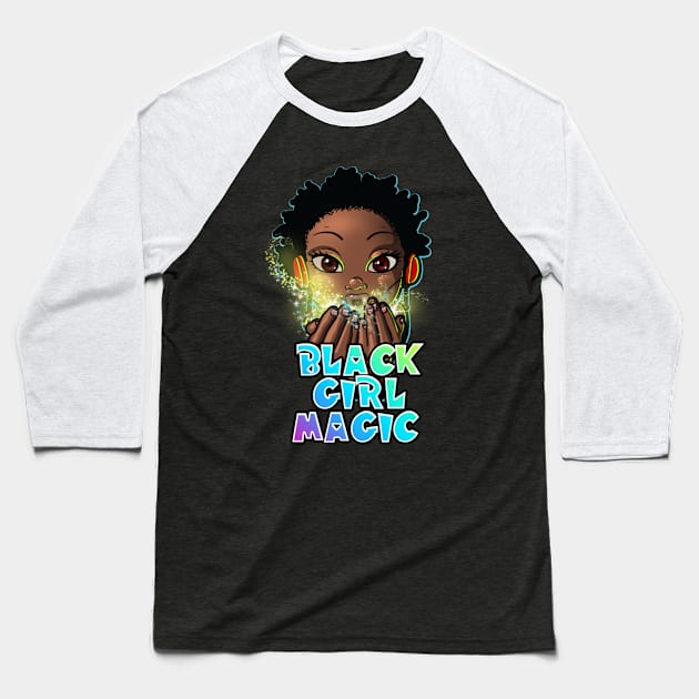 Londyn - Black Girl Magic Baseball T-Shirt by UrbanAnnaMae